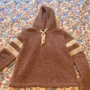 Sherpa pullover hoodie!